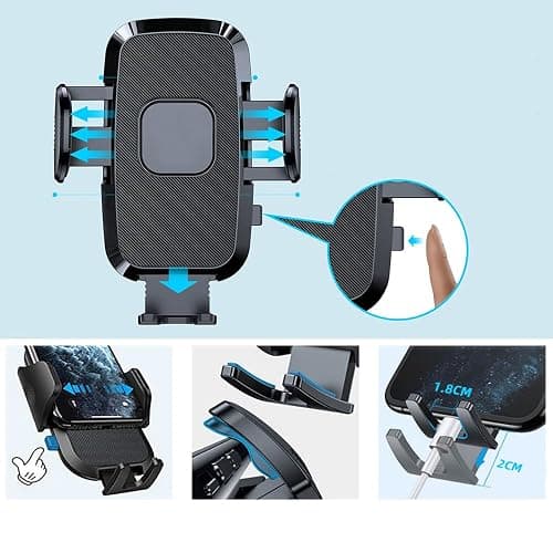 szyuchen Car Cell Phone Holder Mount for Ford Mustang Ecoboost GT Premium Shelby GT 350 500 Shelby GT500 V6 (Not for Mach E) 2015-2023 Accessories Circular Air Vents Cellphone Mobile Phone Stand thumbnail 6