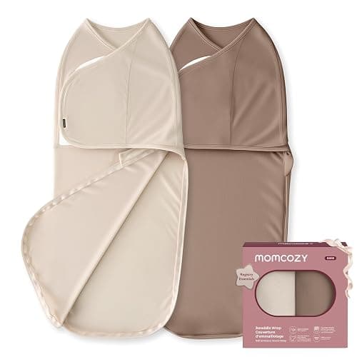 Momcozy Swaddles for Newborns, Quiet Fastener Swaddle Suitable for Infant 0-3 Months, New-Parent-Friendly Sleep Sack, Reduce Startle Reflex, Newborn Boys Girls Registry Essentials, 2-Pack, Harmony - Image 1