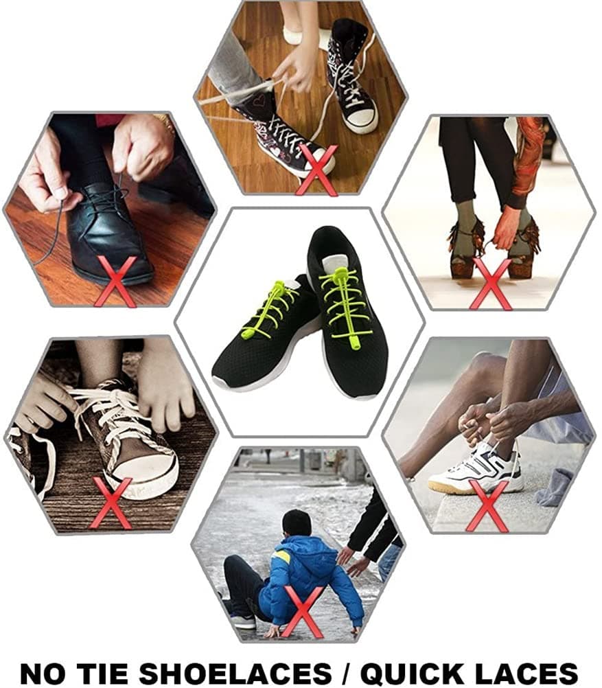 Elastic Shoe Laces No Tie Adjustable Tieless Rubber Shoelaces for Kids and Adults thumbnail 5