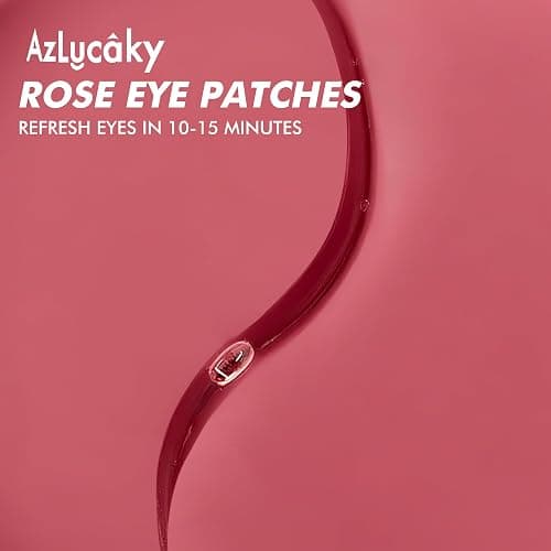 AzLucaky Under Eyes Patches, 40 Pairs Rose Hydrogel Eye Mask for Puffy Eyes and Dark Circles with Rose Essence, Hyaluronic Acid & Niacinamide, Deep Hydrating Eye Treatment for Men & Women thumbnail 2
