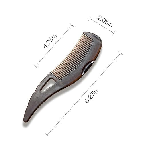 Dandruff Comb with Self-Cleaning Hollow Teeth & Massage Handle - Scalp Detox Comb for Flakes, Oil Removal - Dandruff Scalp Hair Combs for Women/Men/Kids thumbnail 6