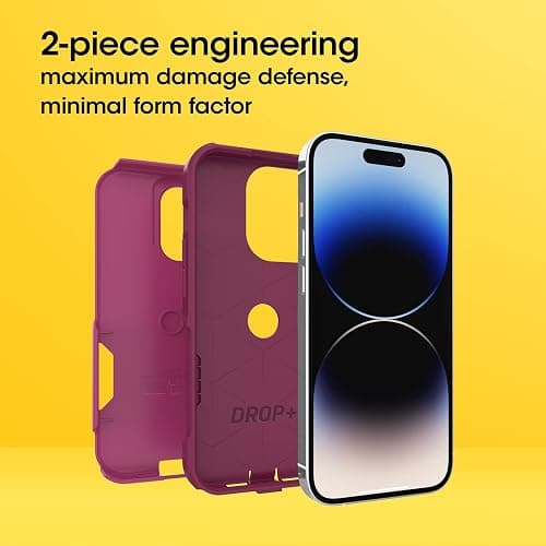 OtterBox iPhone 14 Pro (ONLY) Commuter Series Case - INTO The Fucshia (Pink), Slim & Tough, Pocket-Friendly, with Port Protection thumbnail 3