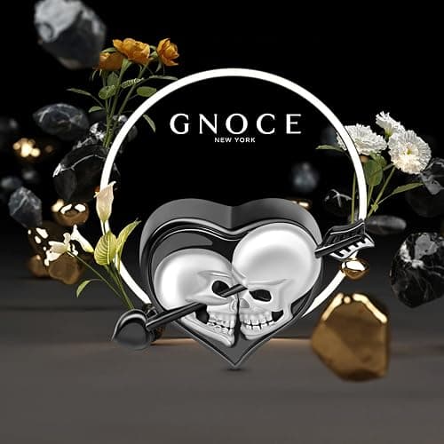 GNOCE Skull Lover Heart Charm Bead Sterling Silver Arrow through The Heart Skull Charm Bead Fit Bracelet/Necklace Jewelry Gift for Women Men (Style-1) thumbnail 2
