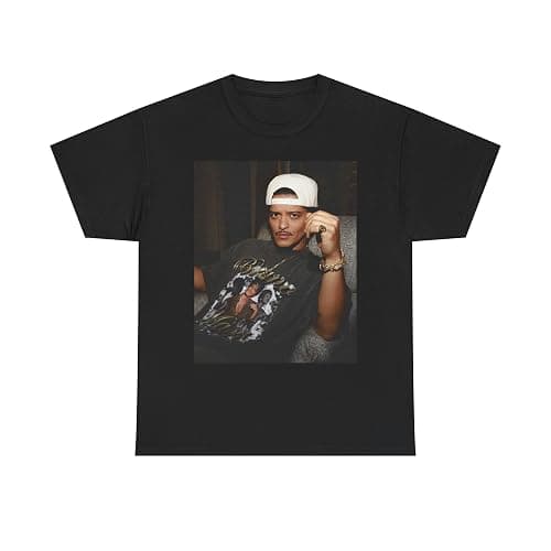 Bruno Music Mars Men Women Unisex Cotton Vintage Tee Short Sleeve T Shirt Cool Shirts Tops & Tees - Image 1