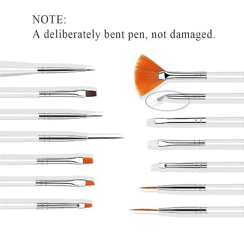 21 Pcs Nail Art Brushes Nail Art Tool Set Resin Palette Nail Art Painting Mixed Color 2 Way Acrylic Silicone Carving Pen Dotting Pen Tool Manicure Kit DIY Makeup Display Board for Home Salon, Pink thumbnail 4
