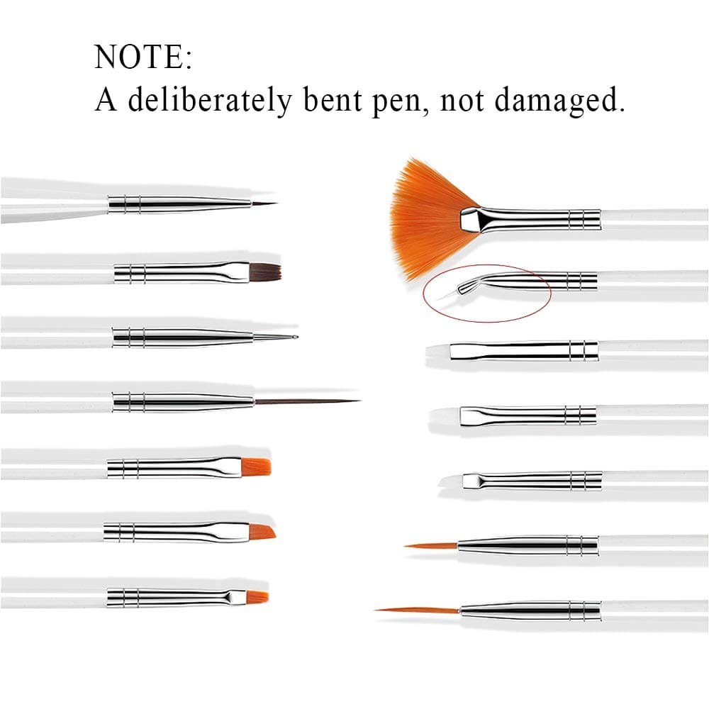 21 Pcs Nail Art Brushes Nail Art Tool Set Resin Palette Nail Art Painting Mixed Color 2 Way Acrylic Silicone Carving Pen Dotting Pen Tool Manicure Kit DIY Makeup Display Board for Home Salon, Pink thumbnail 4
