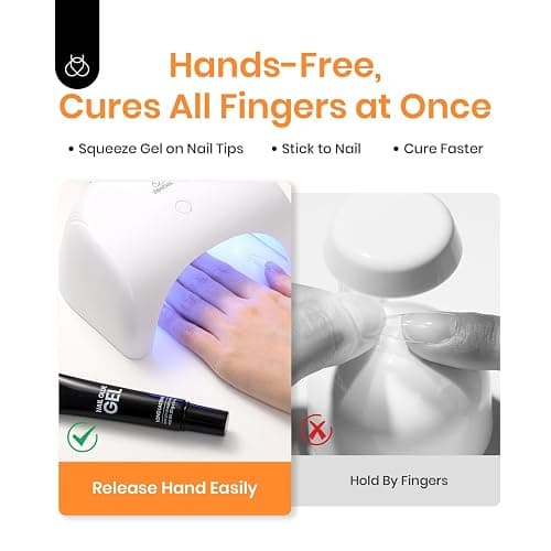 Beetles Nail Glue Gel Hands-Free, 20g Tipex Solid Nail Glue Gel for Acrylic Nails Extension, Press On Nails, 3D Nail Art, Soak off UV & LED, Beginner Friendly Long Lasting DIY Home Manicure thumbnail 3