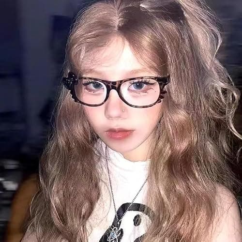 MANGMAO Cheetah Print Kawaii Glasses Y2k Glass Emo Grunge Accessories Cosplay Anime Vintage Leopard Print Sunglasses thumbnail 7