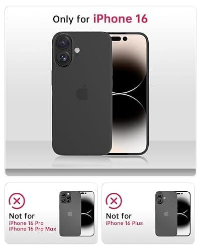 SCORPIFY for iPhone 16 Case [Compatible with MagSafe] with Matte Black Leopard Cheetah Print Design, Cute Magnetic Phone Cover for Women Girls and Men, Slim Bumper with Stylish Pattern thumbnail 2