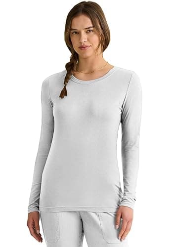 Healing Hands Women's Underscrub Soft Knit Melissa Longsleeve Scrub Tee with Breathable & Easy Care Fabric 5047 thumbnail 3