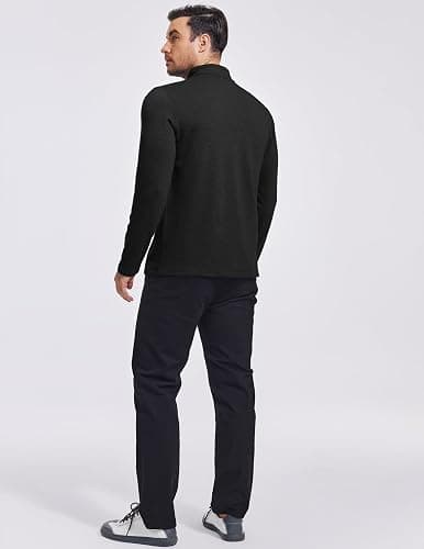 PINSPARK Men's Quarter Zip Up Pullover Mock Neck Sweatshirts Long Sleeve Golf shirts Performance Athletic Casual Workout thumbnail 6