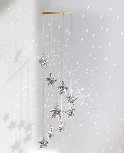 AceList Hanging Disco Ball Decor Star Sun Catcher, 35 Inch Handmade Light Reflecting Hanging Decor for Window, Indoor Room, Home Decor – Unique Sparkle Home Accent & Gift - Image 1