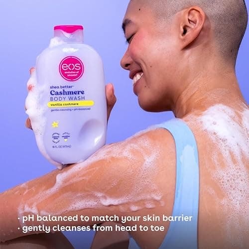eos Shea Better Cashmere Body Wash, Vanilla Cashmere, Moisturizing, pH Balanced Body Wash, Creamy Gel Formula, Paraben & Phthalate Free, Sensitive Skin, 16 fl oz thumbnail 6