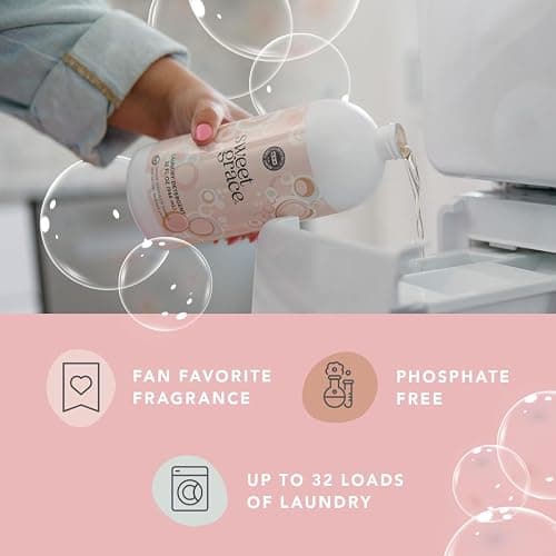 Bridgewater Candle Sweet Grace 32 oz Laundry Detergent Liquid | Highly Scented Luxury Laundry Experience | Deep Cleaning and Powerfully Fragranced thumbnail 4