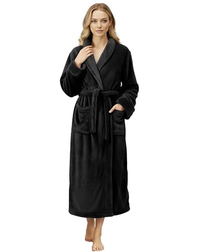 NY Threads Premium Womens Robe, Plush Fleece Long Bath Robe for Women, Fluffy Soft Women's Bathrobe - Image 1