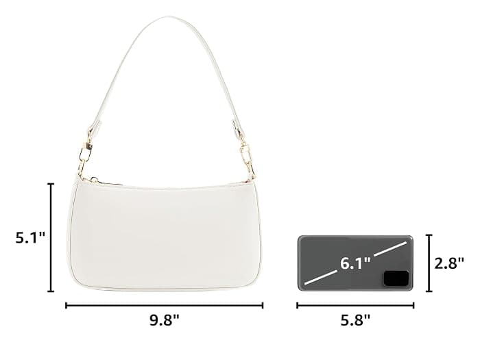 NIUEIMEE ZHOU Shoulder Bag for Women Retro Vegan Leather Classic Clutch Tote HandBags Purses with Zipper Closure thumbnail 3