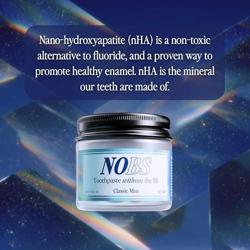 NOBS (No Bad Stuff) Toothpaste Tablets - Nano Hydroxyapatite, Fluoride & Plastic Free, Eco & Travel Friendly - Remineralize with NHA (1 Month) thumbnail 4