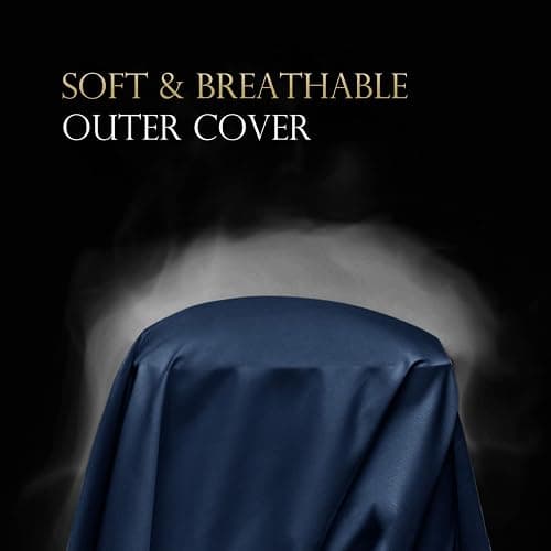 Cooling Side Sleeper Curved Pillow Case Queen 1 Pack 20 * 30 Navy Blue | Rayon Derived from Bamboo Breathable Silky Soft Crescent Pillowcase for Hot Sleepers Fits Curved Side Sleeper Pillows thumbnail 4