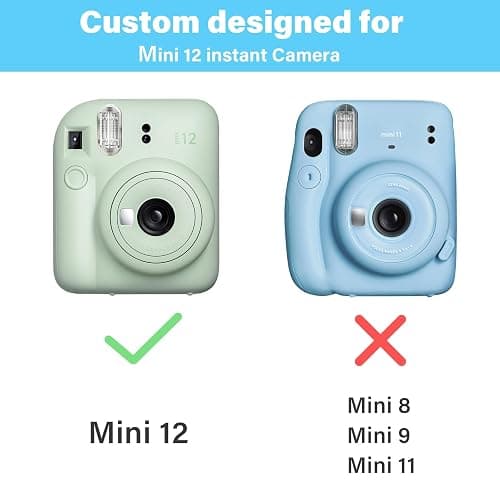 Rieibi Clear Case Compatible with Fuji Instax Mini 12, Hard Carrying Case Bag for Fujifilm Instax Mini 12 Instant Camera, PC Cover with Photo Storage Pocket & Clear Strap thumbnail 3
