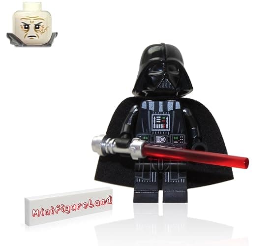 LEGO Star Wars OBI-Wan Kenobi Minifigure - Darth Vader (Printed Arms and Cape) with Red Lightsaber and Minifigureland Tile 75334 thumbnail 4