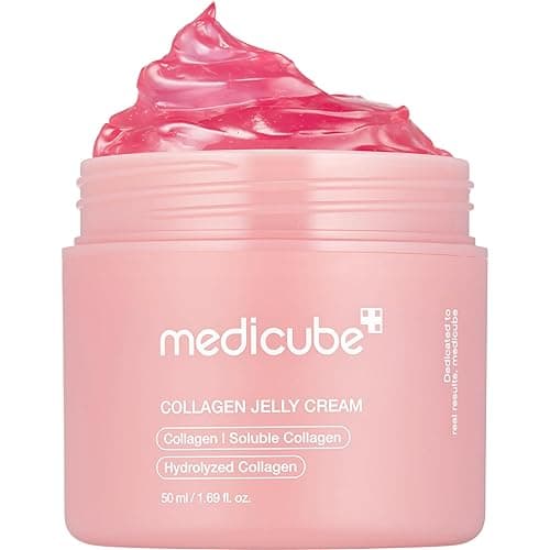 Medicube Collagen Jelly Cream-50ml with Niacinamide and Freeze-Dried Collagen improves uneven skin tone, boosts hydration, and 24-hour glow. No artificial colors. Korean skincare(1.69 fl. oz.) - Image 1