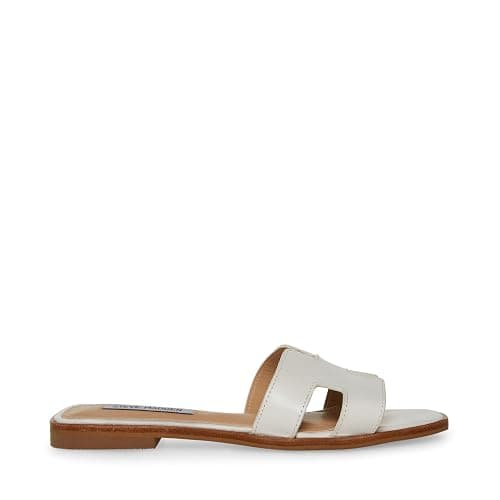 Steve Madden Women's Hadyn Slide Sandal - White Leather - 7 thumbnail 6