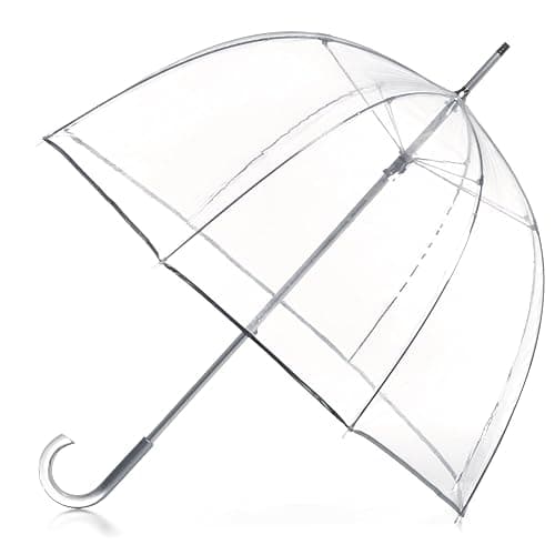 totes Adult Clear Bubble Umbrella with Dome Canopy and Lightweight Wind and Rain Protection - Image 1