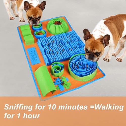 Vivifying Snuffle Mat for Dogs, Interactive Dog Puzzle Toy for Boredom and Mental Stimulation, Enrichment Feeding Game Sniff Mat Helps Slow Eating and Keep Busy thumbnail 8