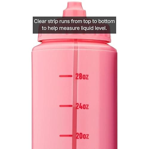 Hydra Cup Sport [4 Pack] 32 oz Squeeze Water Bottles, Fast Flow Sports Water Bottle with Ball Blender Whisk, Bike & Cycling Water Bottle, Travel To Go, BPA Free (Bright Colors) thumbnail 8