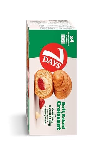 7Days Soft Croissant Multipacks (16 Pack), Strawberry Vanilla, 4 Boxes, Non-GMO Breakfast Pastry (2.12oz, Pack of 16) thumbnail 5