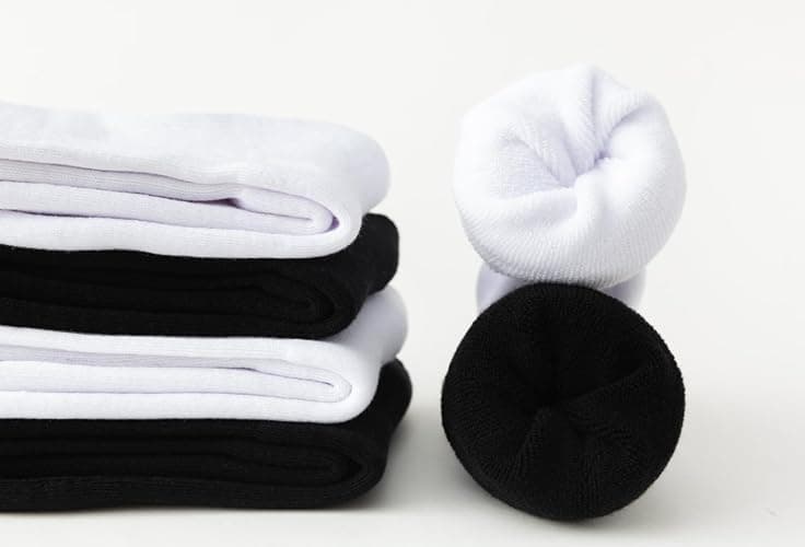 Irisbear Cushion Crew Socks for Women Cotton Running Hiking Athletic Long Socks for Women 5 Pairs thumbnail 7
