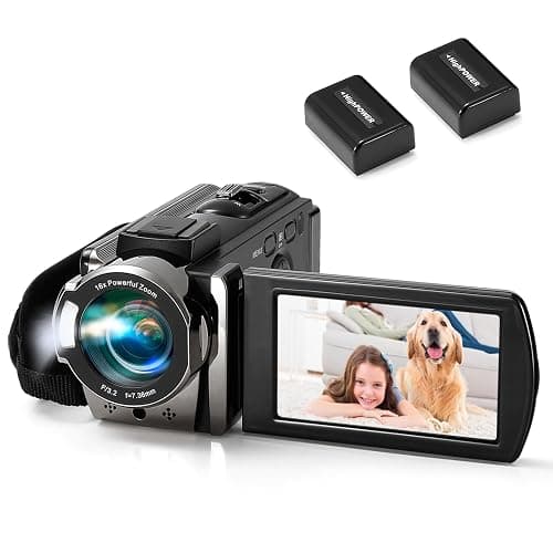Video Camera Retro Style, Vintage Camcorder 1080P 24MP with 2 Batteries - Image 1