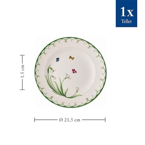 Villeroy & Boch – Colourful Spring Assiette Pour Le Petit-Déjeuner 22 Cm, Garanti Lave-Vaisselle, Compatible Micro-Ondes, Décorations De Pâques, Déco De Pâques, Porcelaine Premium, Blanc/Multicolore thumbnail 2