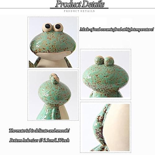 Frog Toilet Bolt Caps Ceramic Toilet Bolt Covers Decorative Toilet Screw Cover Caps, Toilet Caps for Bottom of Toilet, Cute Toilet Bowl Bolt Covers for Bathroom Decor, Easy to install (Green) thumbnail 5