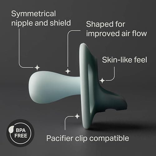 Tommee Tippee Ultra-Light StayPut Pacifier, One-Piece Silicone Design, 6-18m, 4 Pack thumbnail 3