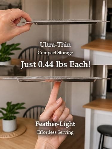 4-Pack Silver Serving Trays Set - ZENOVLUX Lightweight Bow Floral Engraved Mirror Decorative Tray, 13.8" x 8.7" Wedding Party Platters for BBQ, Food, Appetizer, Charcuterie, Cookies, Desserts thumbnail 3