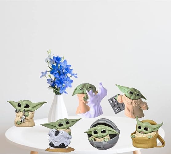 PAZATAO Baby Yoda Gifts,Baby Yoda Action Figure 2.2-Inch,Baby Yoda Doll,Baby Yoda Toys for Kid, Souvenir Desk Decoration for Adult(6 Pack) thumbnail 4