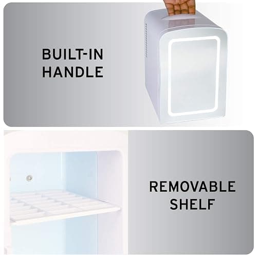 Koolatron Mirrored LED Mini Cooler/Mini Fridge for Cosmetics, Beverages, Food, or Medicines (4 Liters/4.2 Quarts) thumbnail 7
