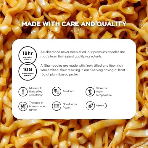 Hello Kitty x A-Sha Healthy Ramen Noodle Variety Pack (4 Flavors, 20 Count), Vegan, Air-Dried, 11g of Plant-Based Protein thumbnail 6
