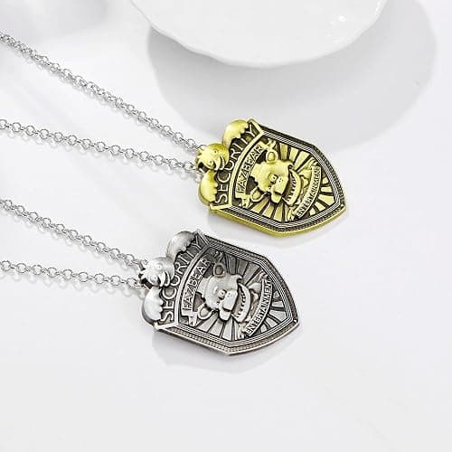 Kbtany FNAF Security Guard Badge Necklaces - Sun and Moon Friendship Pendant Chain - Gifts for Men Women Friends and Fans thumbnail 8