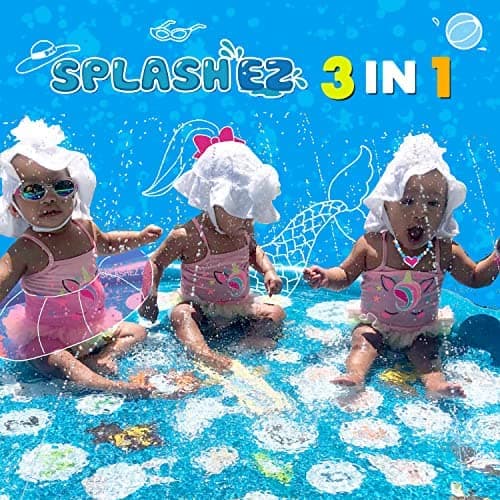 SplashEZ 3-in-1 Splash Pad, Sprinkler for Kids & Baby Pool for Learning – Toddler Sprinkler Pool, 60’’ Outside Water Toys – “from A to Z” Outdoor Play Mat for Babies & Toddlers thumbnail 5