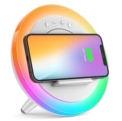 SIDVAR Bluetooth Speaker Night Lightsr,Wireless Charging Modern Speaker,Best Teenage Birthday Gift Ideas Applicable for Bedroom/Tween Girls Gifts/Please use The Original Adapter - Image 1