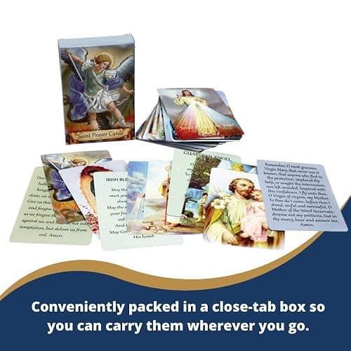 Pack of 54 Assorted Holy Cards with Prayers and Catholic Saints thumbnail 6