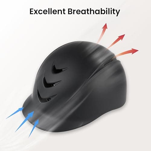 Adult Horse Riding Helmet Adjustable Vented Men Women 22"-24"/56-61cm | ASTM F1163-23 Certified, Adjustable Fit, Vented Construction, Washable Liner, Lightweight Build thumbnail 4