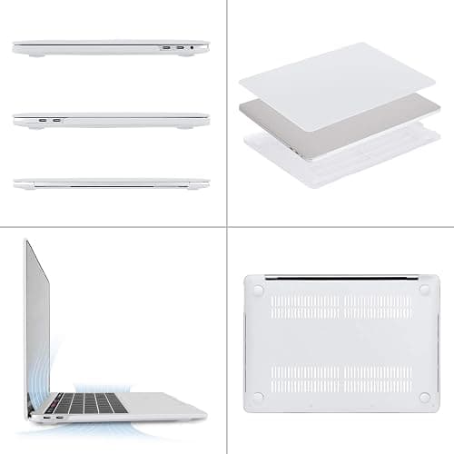 MOSISO Compatible with MacBook Pro 13 inch Case M2 2026 2025 2024 2023 2022-2016 A2338 M1 A2251 A2289 A2159 A1989 A1708 A1706, Plastic Hard Shell&Keyboard Cover&Screen Film&Storage Bag, White thumbnail 5