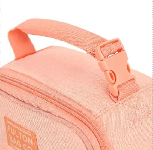 Fulton Bag Co. Thermal Insulated Zippered Lunch Bag Box (Upright) Hardbody Sturdy (Cantaloupe) thumbnail 4