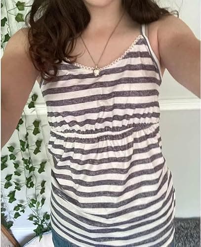 Striped Tank Top Y2k 2000s Leopard Emo Grunge Mcbling Spaghetti Strap Tops Teen Girls Women Cheetah Cami thumbnail 3