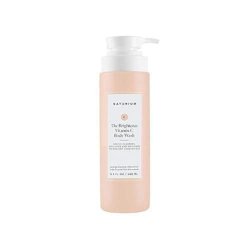 Naturium The Brightener Vitamin C Body Wash, Gentle Cleanser for Smoother-Looking Skin, Removes Dirt, Oil & Other Impurities, 16.9 oz - Brightener - 16.9 Ounce (Pack of 1)
