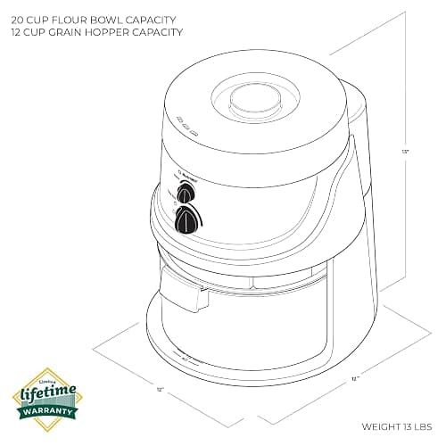 NutriMill Classic High Speed Electric Grain Mill for Fresh Flour Wheat Grinder with Stainless Steel Milling Heads thumbnail 3