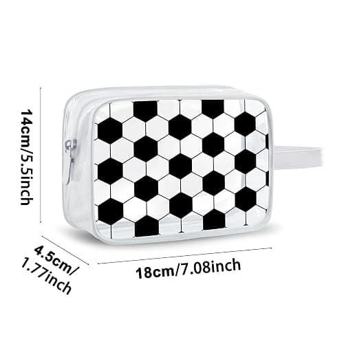 16PCS Soccer Cosmetic Bag - Waterproof Soccer Clear PVC Travel Bag,Soccer Gift Accessories Bags Goodie Snack Makeup Bag,Toiletry Zipper Pouch Organizer,Softball Team Gifts for Girls Team Player thumbnail 3